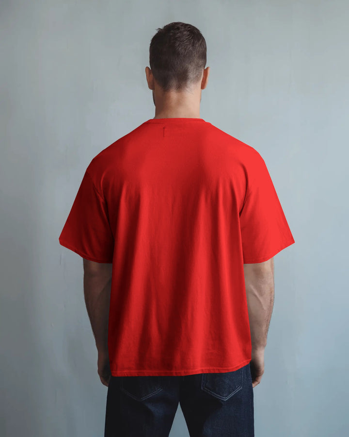 Red Retro Striped Artwork Unisex T-Shirt