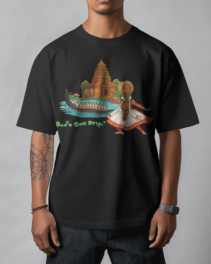Black Kerala Culture Artwork Unisex T-Shirt