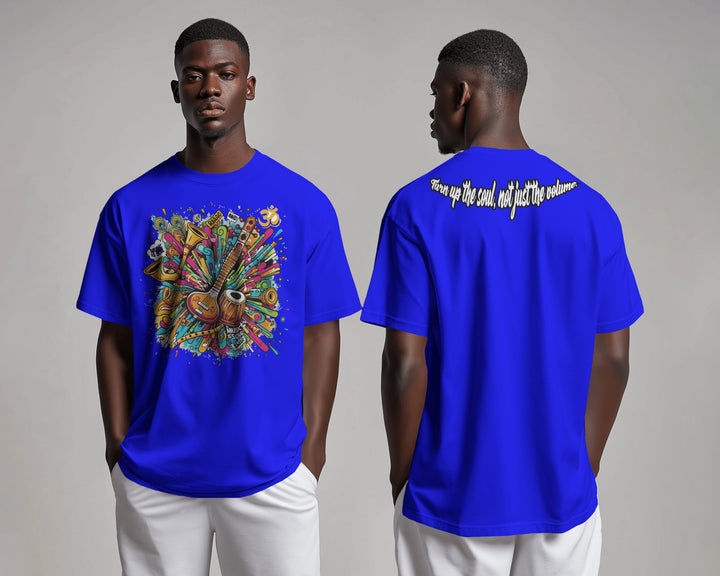 Blue Indian Music-Inspired Streetwear Unisex T-Shirt