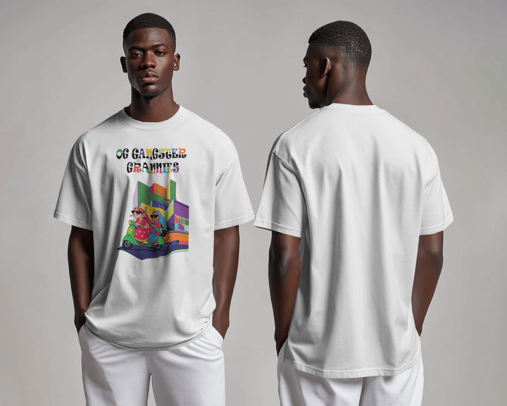 White OG Gangster Grannies Unisex Graphic T-Shirt
