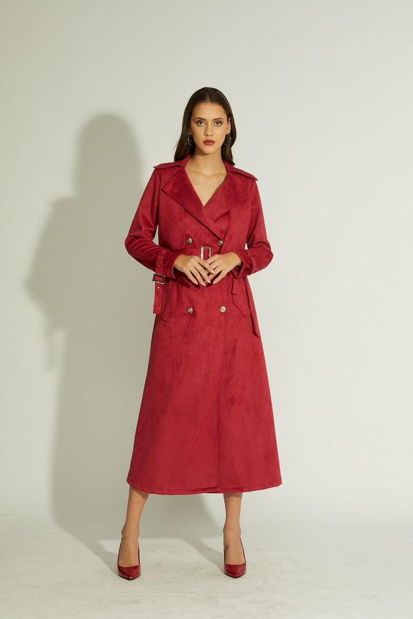 Belted Trench Coat Style Dress