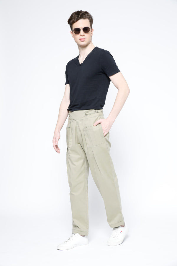 Belted Korean Relaxed Fit Trouser