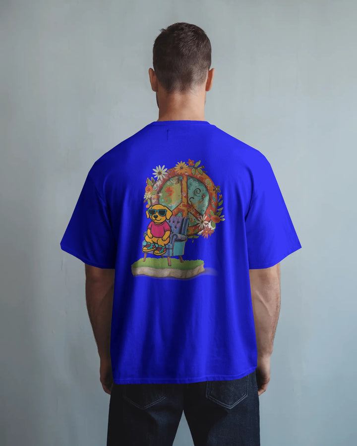 Blue Pawsitive Vibes Only Dog Artwork Unisex T-Shirt