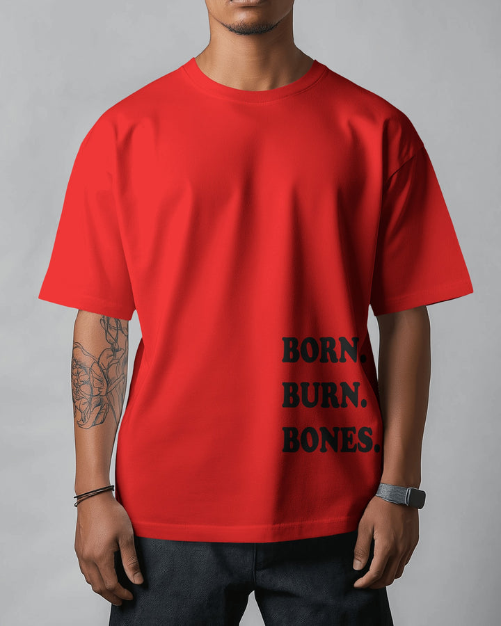 Red Born Burn Bones Life in Loops Artwork Unisex T-Shirt
