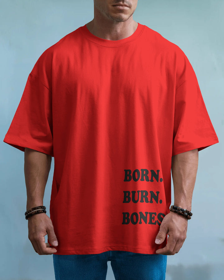 Red Born Burn Bones Life in Loops Artwork Unisex T-Shirt
