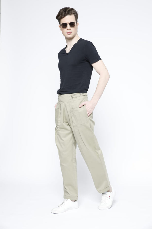 Belted Korean Relaxed Fit Trouser